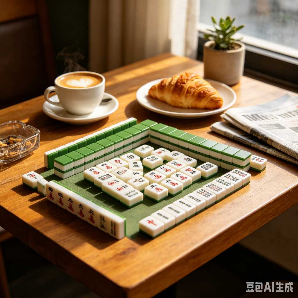 artistic mahjong tiles set