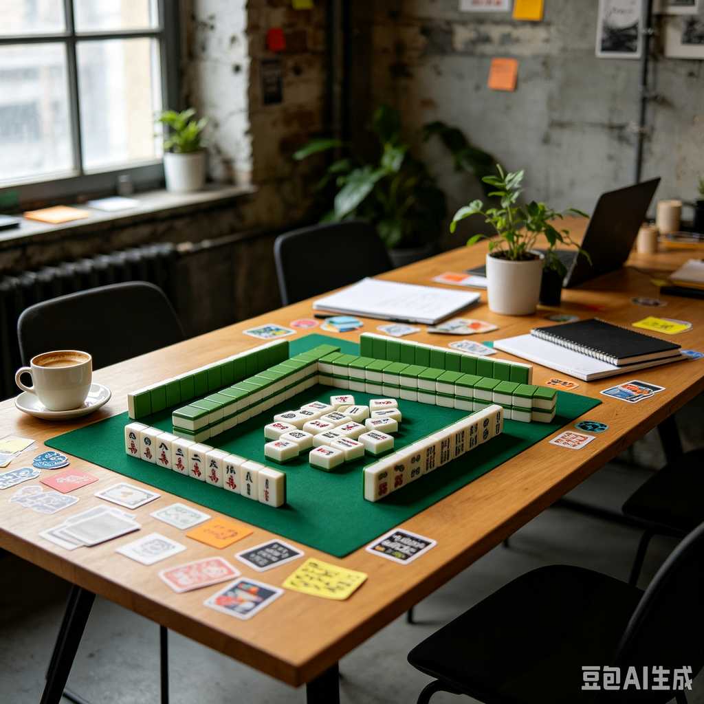 decorative text mahjong set
